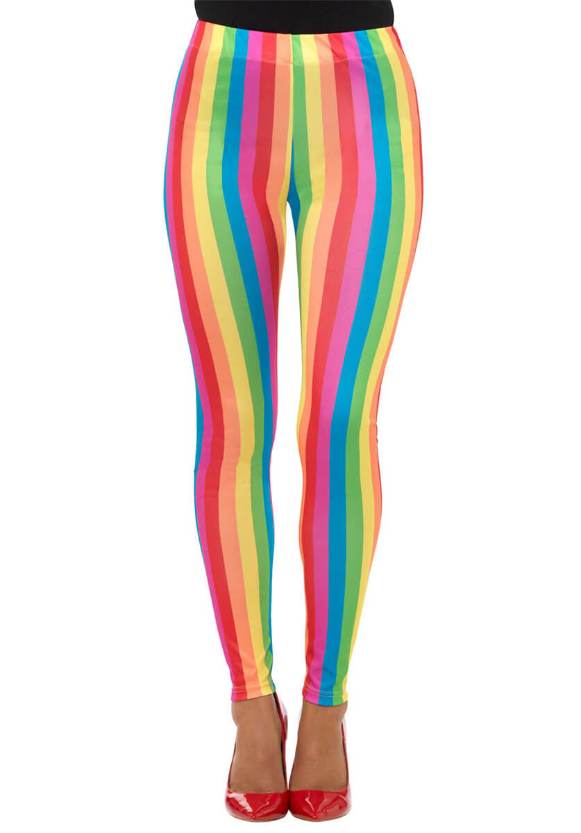 Rainbow Clown Leggings, Multi-Coloured - S