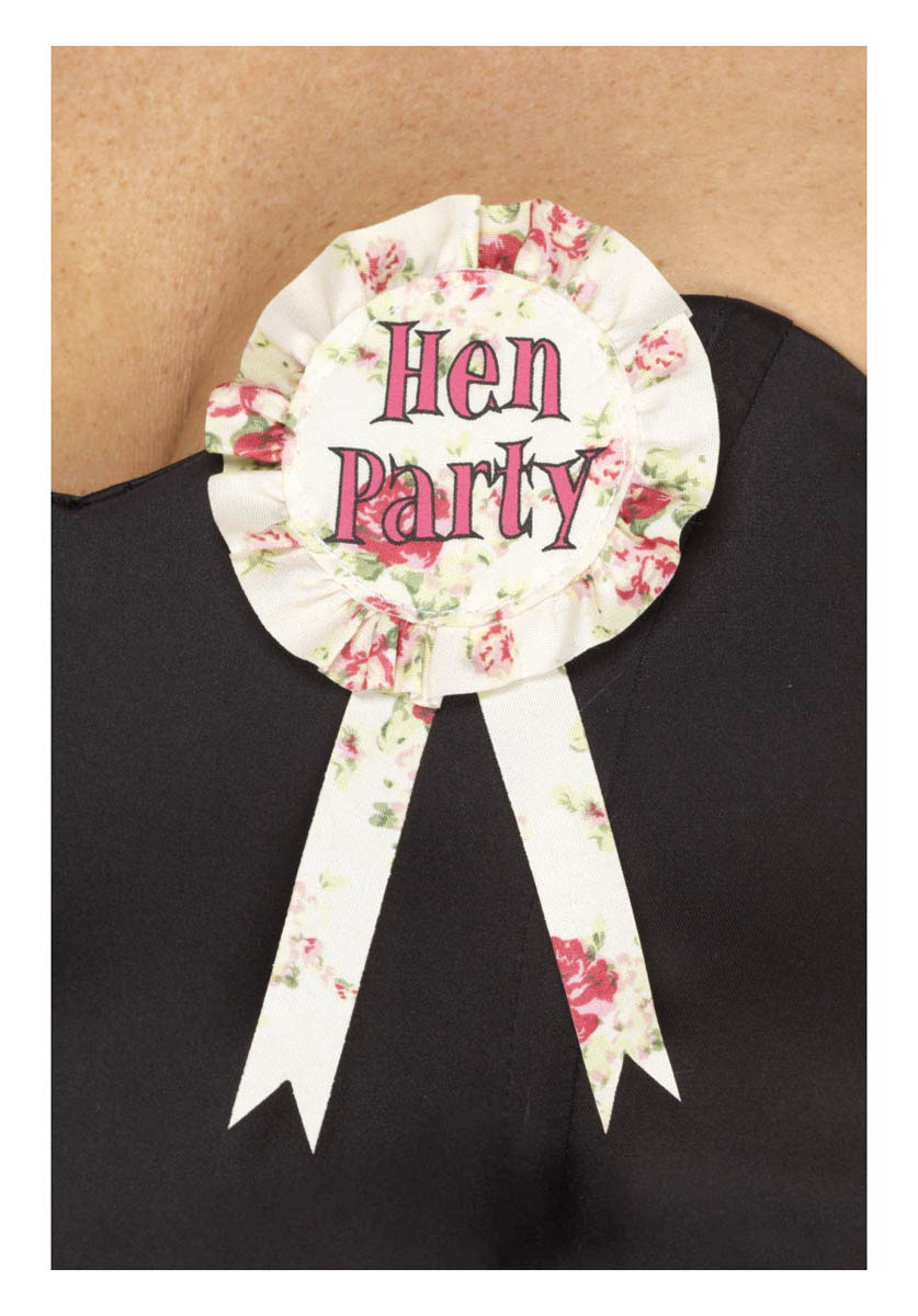 Vintage Hen Party Rosette, Multi-Coloured