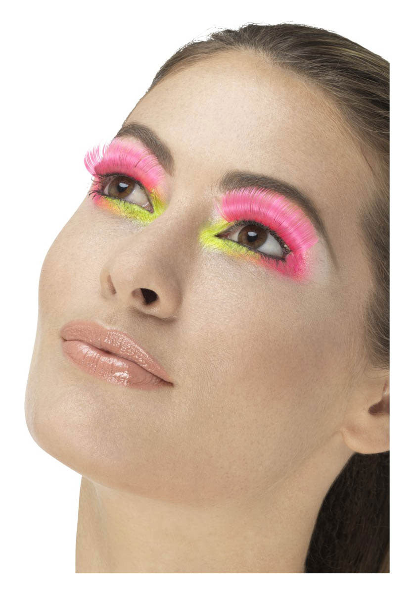 80s Party Eyelashes, Neon Pink