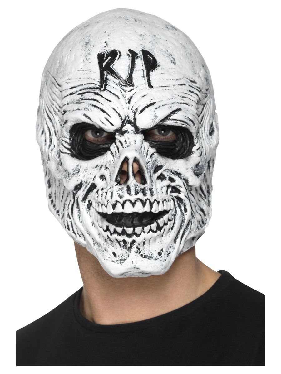 R.I.P Grim Reaper Mask, Foam Latex, White