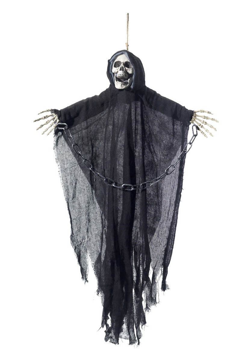 Hanging Reaper Skeleton Decoration, Black