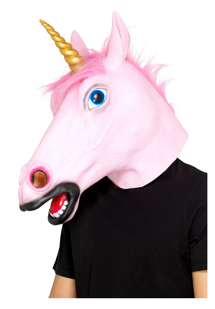 Unicorn Latex Mask, Pink