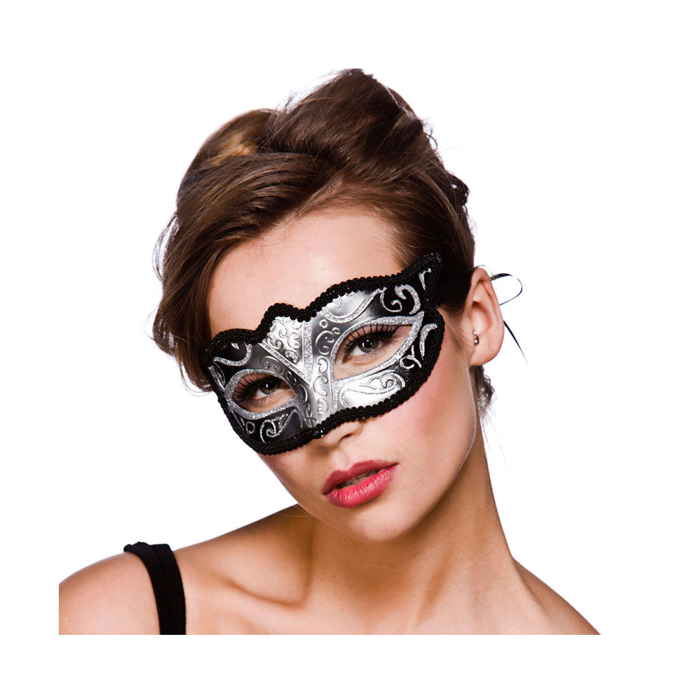 Verona Eyemask - Silver/Silver Glitter (min12)