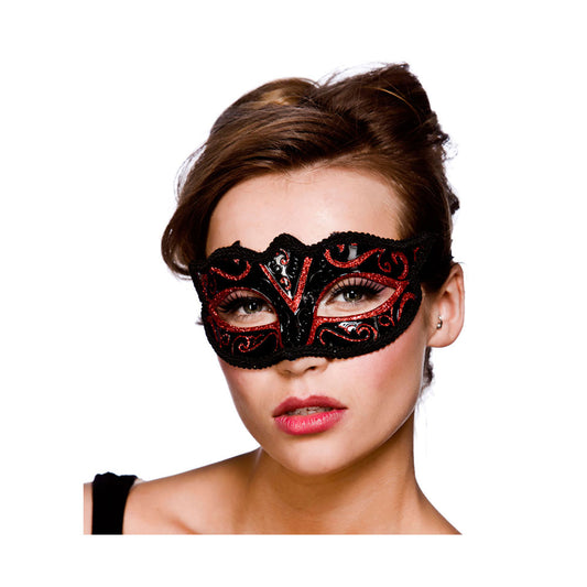 Verona Eyemask - Red Glitter