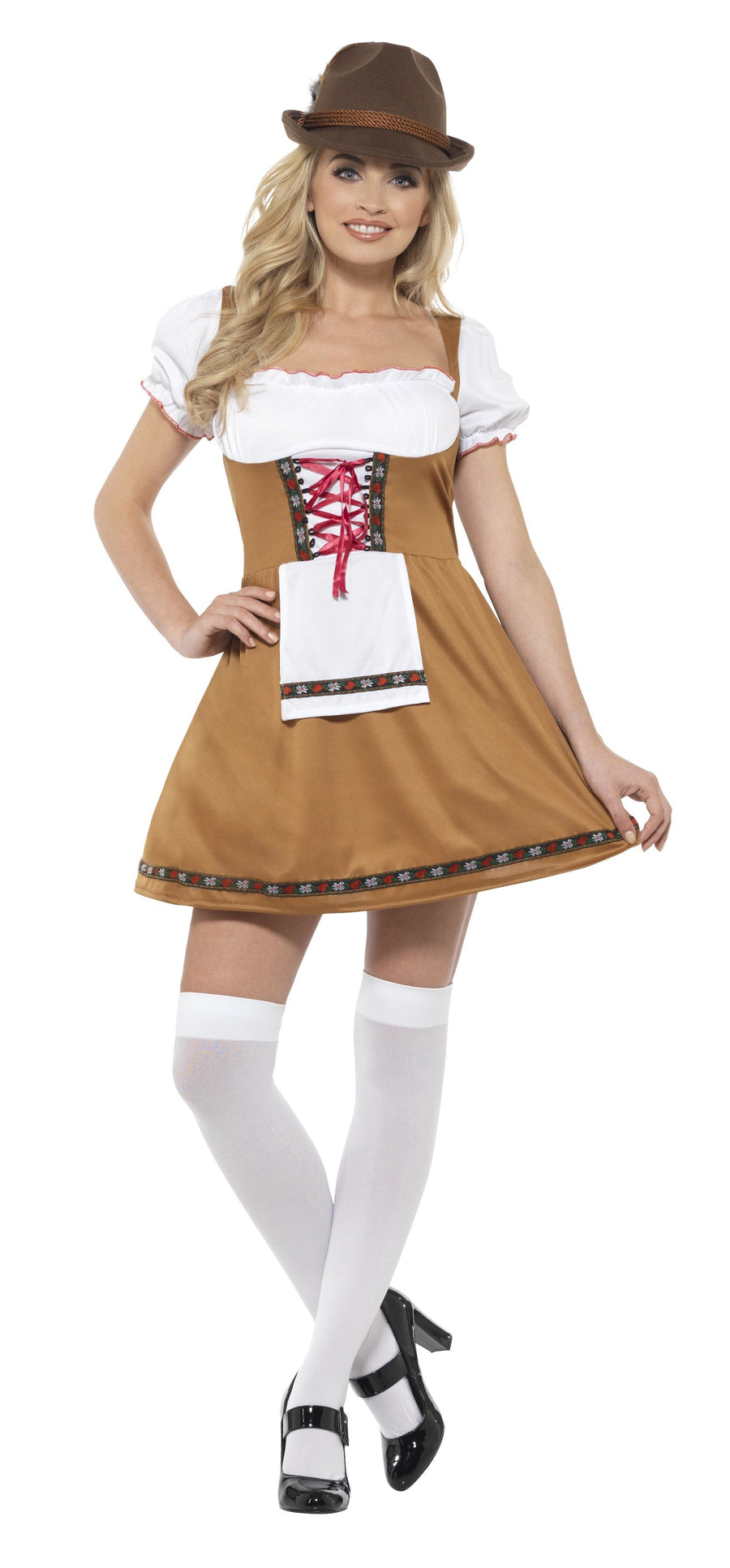 Bavarian Beer Maid Costume, Brown