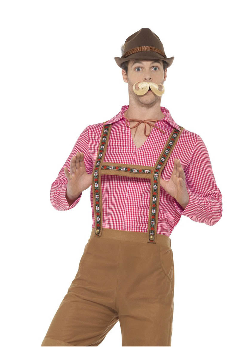 Mr Bavarian Costume, Red & Brown - L