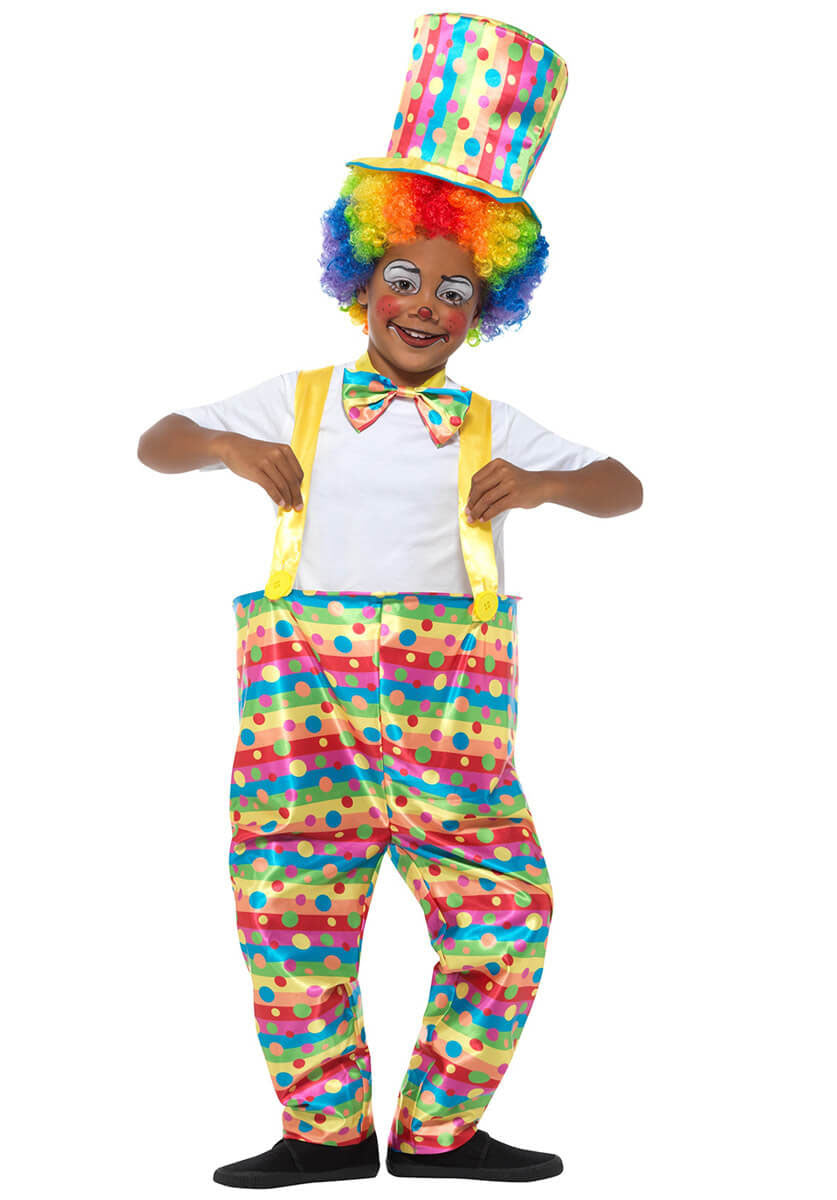 Boys Clown Costume, Multi-Coloured