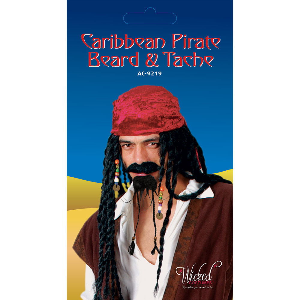 Caribbean Pirate Beard & Tash (min12)