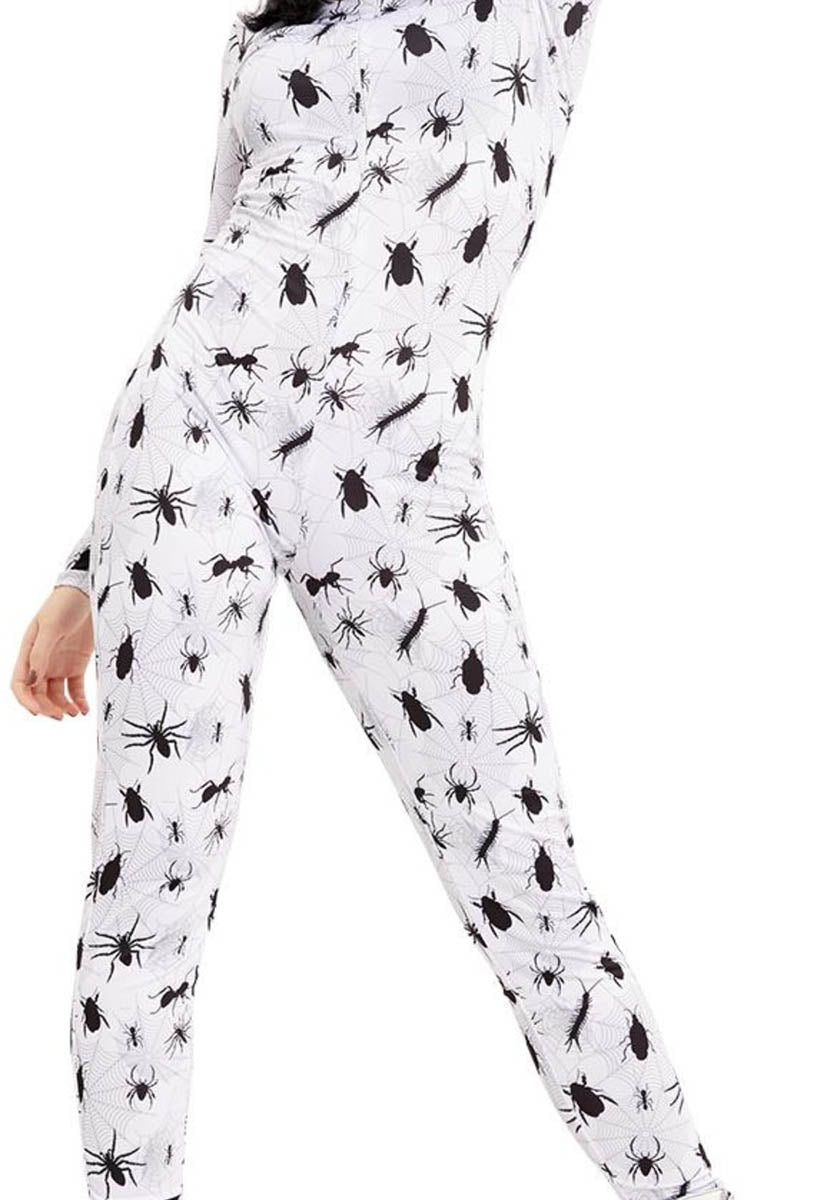 Bugging Out Catsuit, White - XS