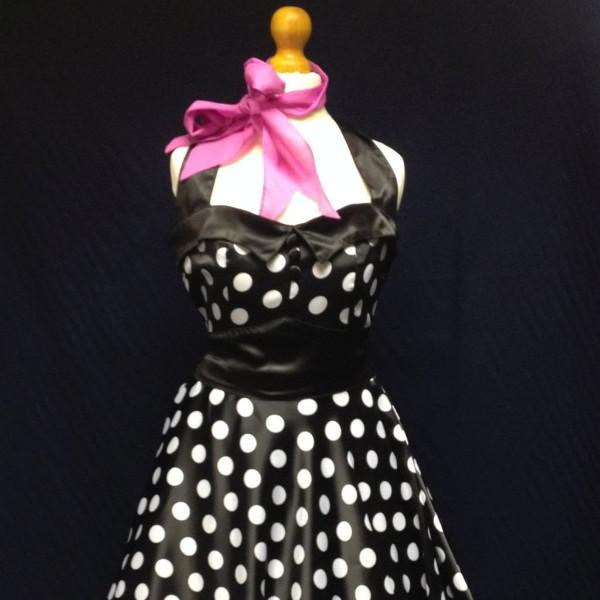 1950s Polka Dot Halter Dress (£40.00 HIRE ONLY)