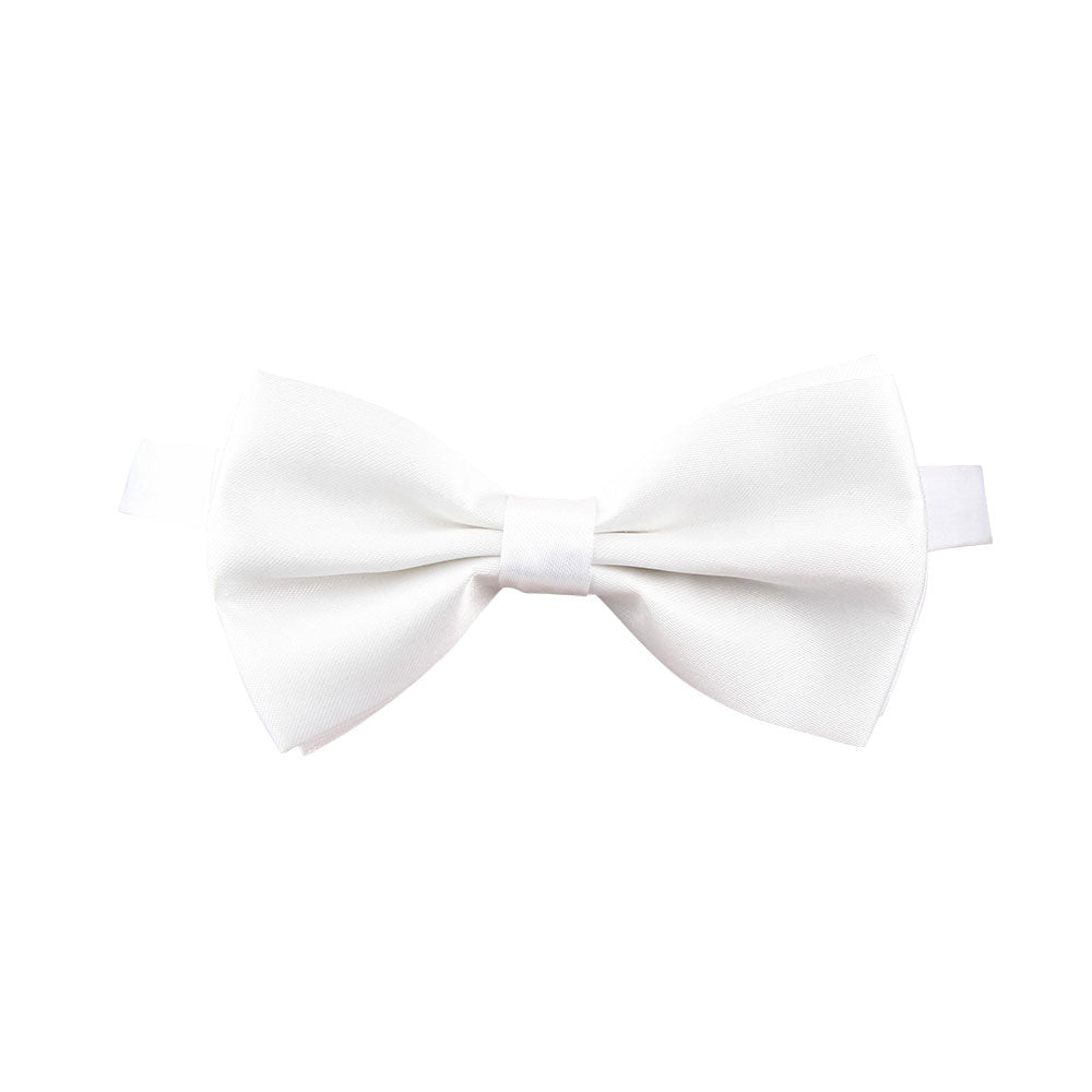 Satin Bow Tie - WHITE (min12)