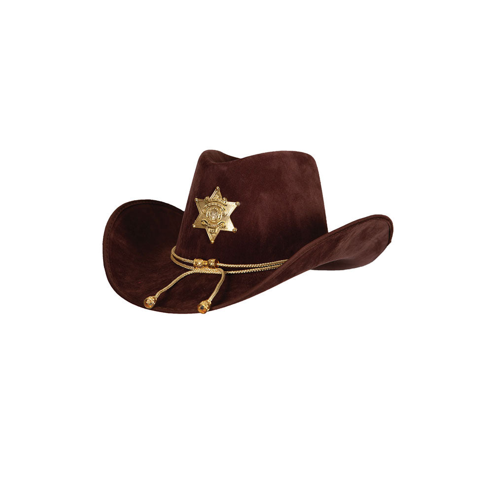 Deluxe Suede Sheriffs Hat (min6)