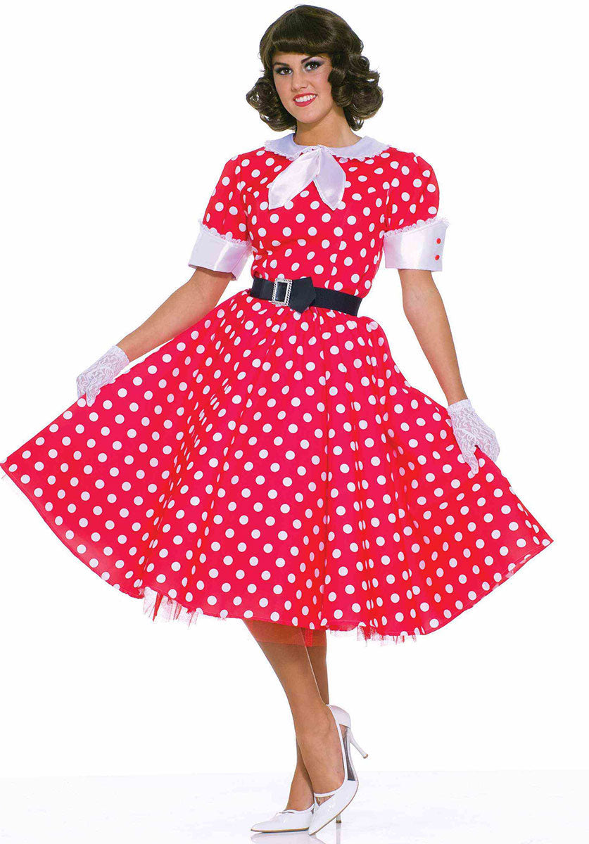 1950's Housewife Polka Dot Dress Costume