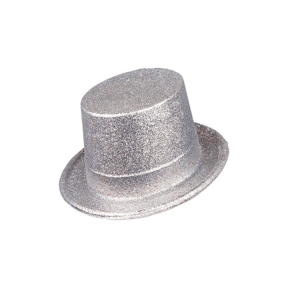 Glitter Top Hat - Silver (min12)
