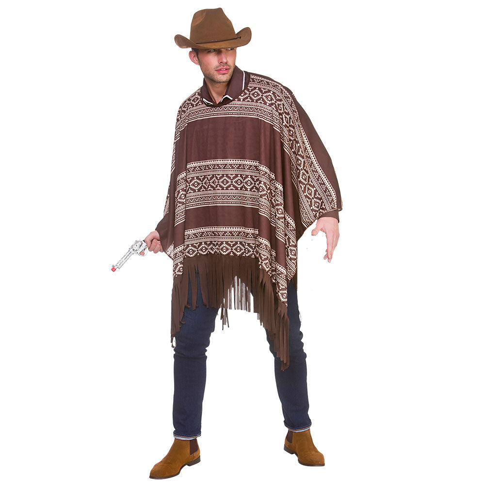 Western Cowboy Poncho (One Size)