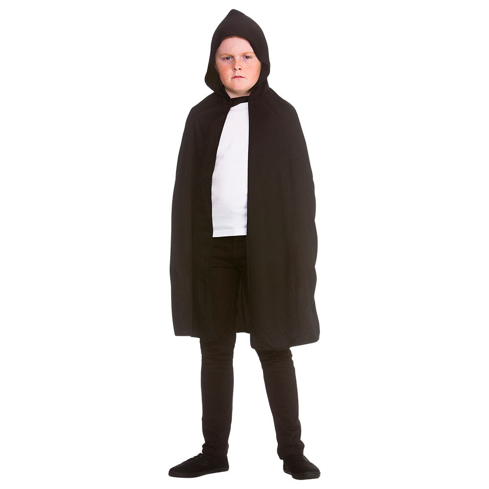 Hooded Cape - BLACK (Child One Size)