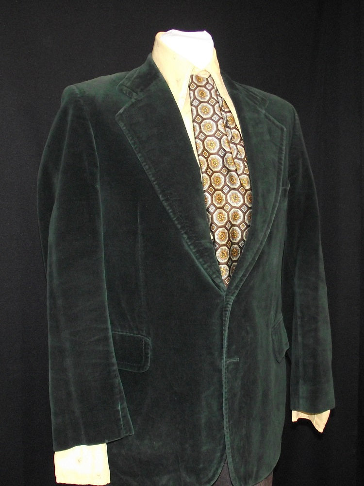 70s Velvet Dandy Man (Green)(£60.00 HIRE ONLY)