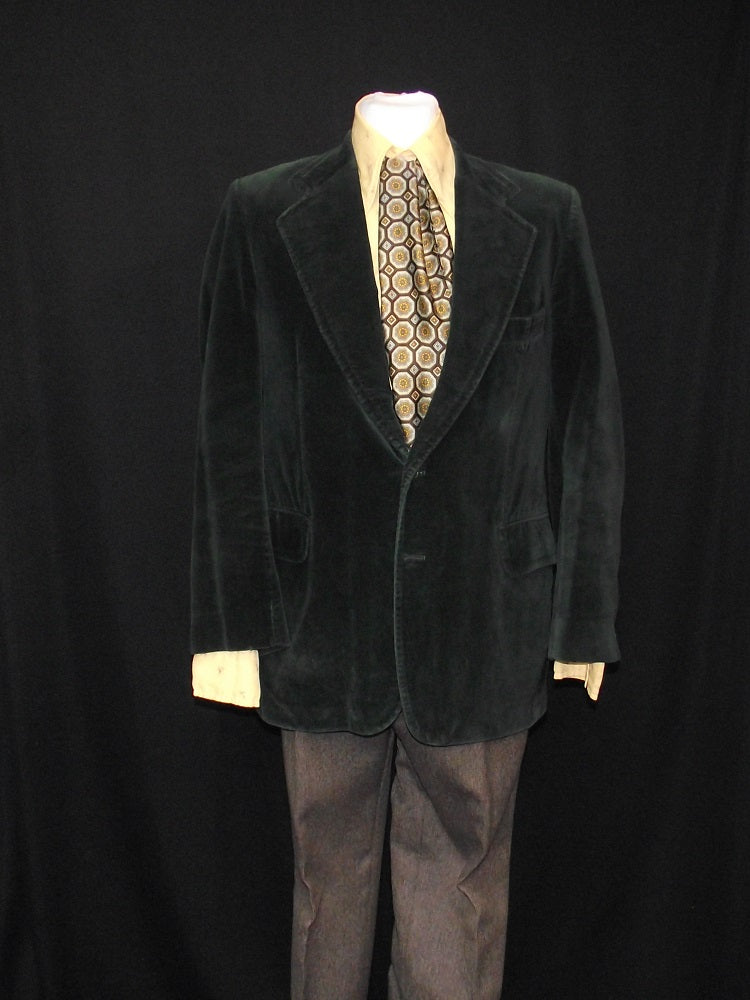 70s Velvet Dandy Man (Green)(£60.00 HIRE ONLY)