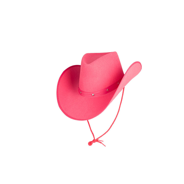 Texan Cowboy Hat - Hot Pink (min6) **NEW**