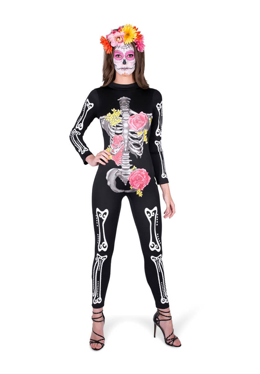 Day Of The Dead Catsuit (L)