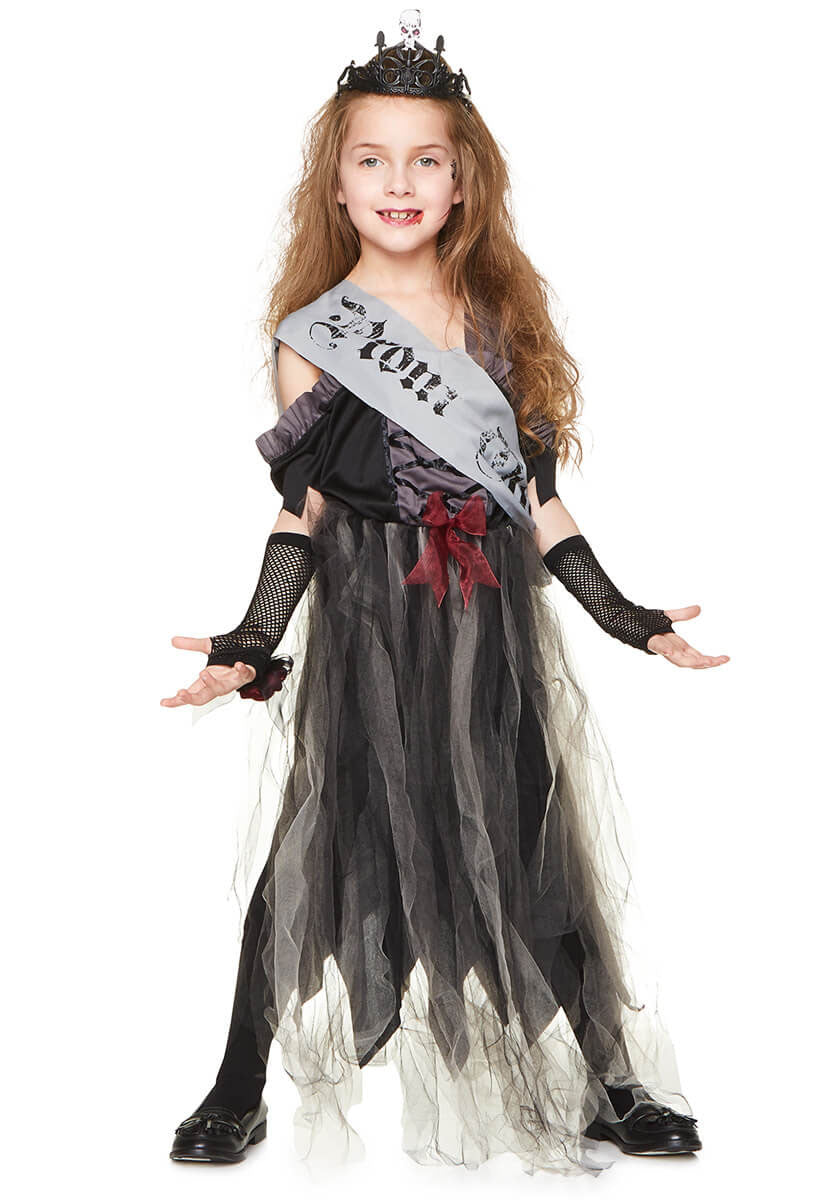 Gothic Prom Queen Child Costume L