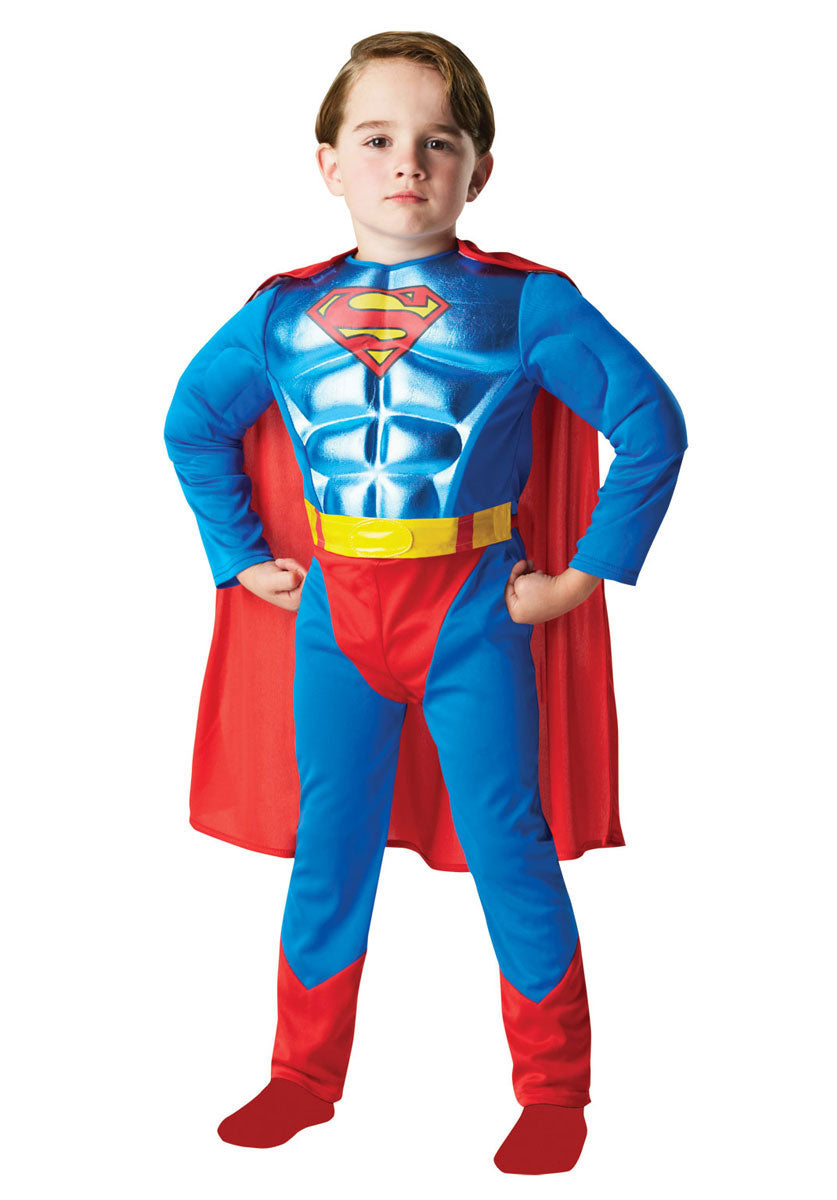 Superman Costume with Metallic Chest, Childrens