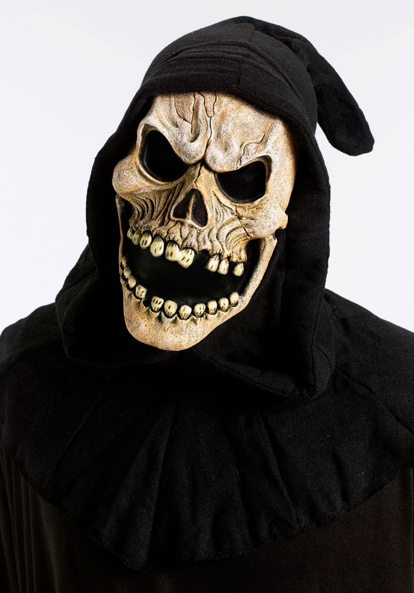 Skull Mask with Shroud, Bone Tan