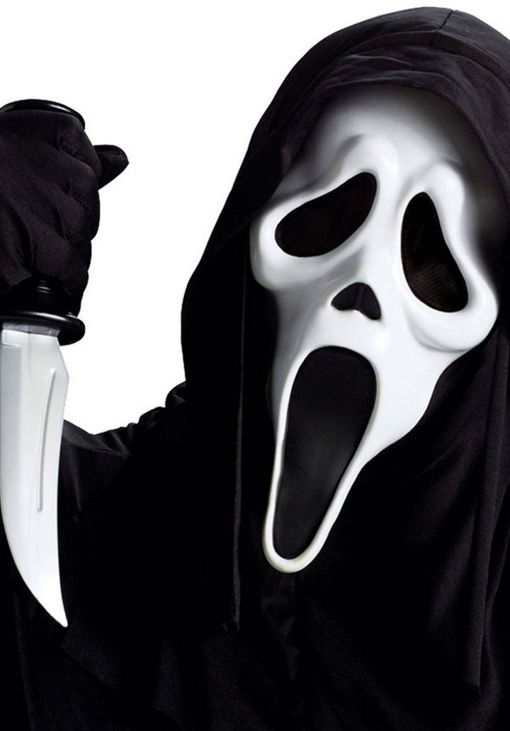 Ghost Face Mask With Knife - Adult Set