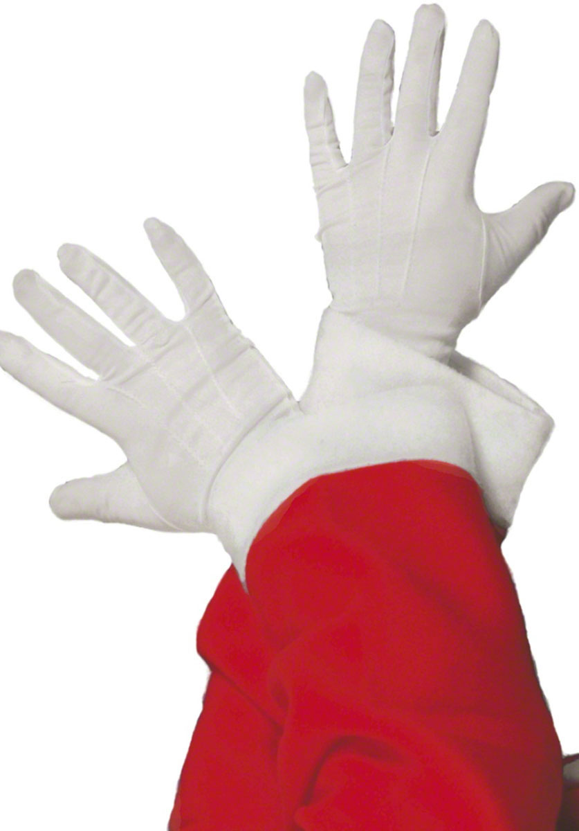 White Santa Gloves