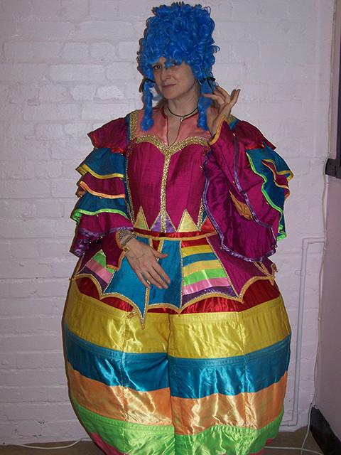 Bright Coloured Stripe Pantomime Dame (£70 HIRE ONLY)