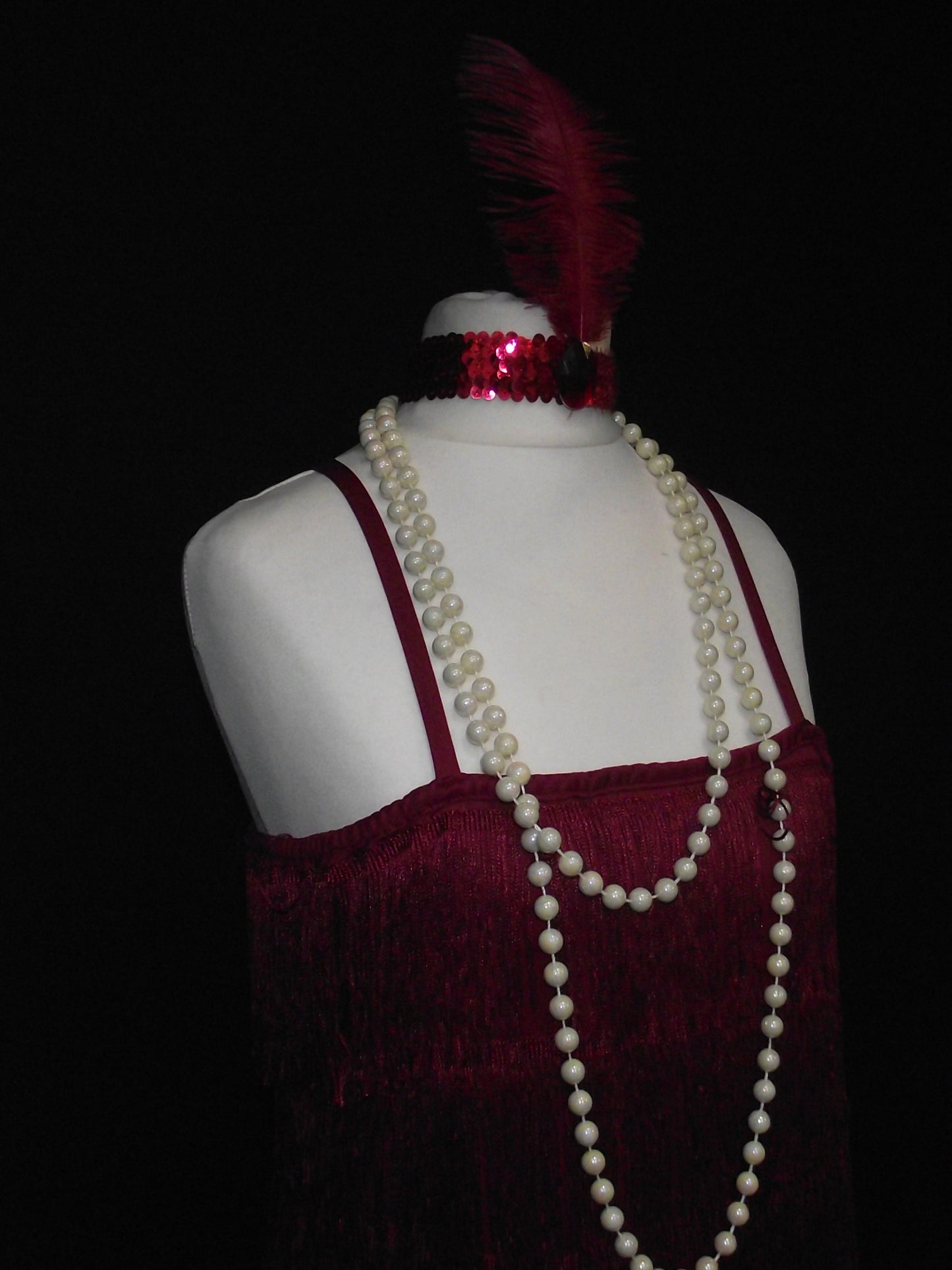 1920s Flapper Girl (Burgundy)(£40.00 HIRE ONLY)