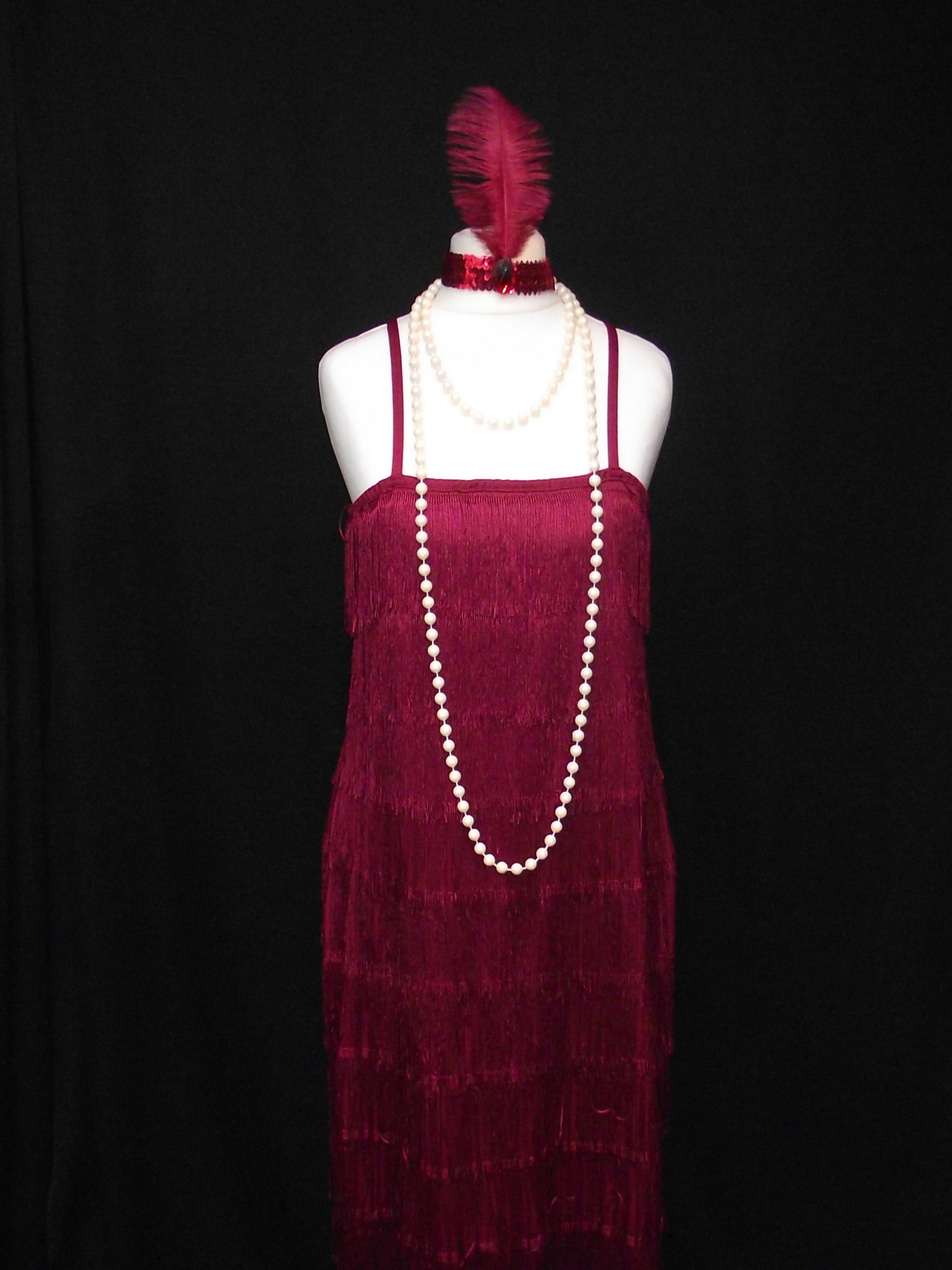 1920s Flapper Girl (Burgundy)(£40.00 HIRE ONLY)
