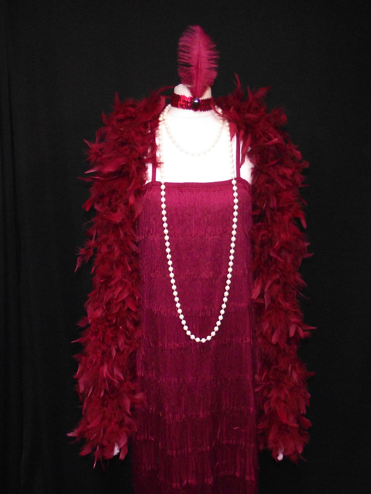 1920s Flapper Girl (Burgundy)(£40.00 HIRE ONLY)
