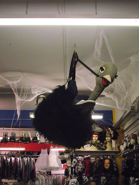 grey ostrich ride costume (£60.00 HIRE ONLY)