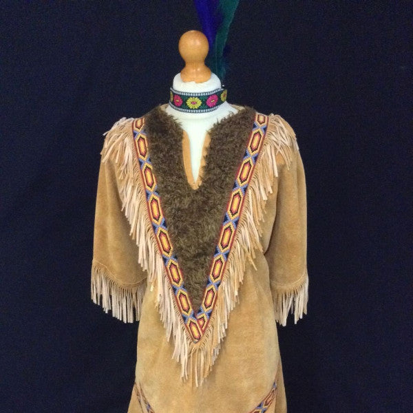 INDIAN SQUAW WITH FUR
