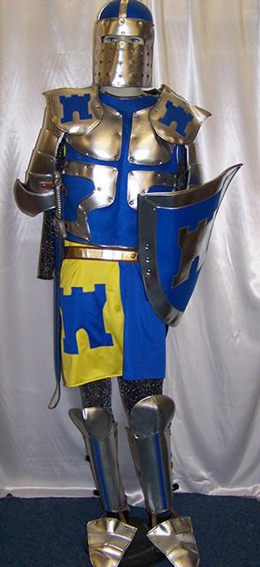 blue yellow medieval knight (£70 HIRE ONLY)
