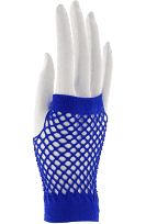 Ladies Short Lace Fingerless Gloves BLUE (min12)
