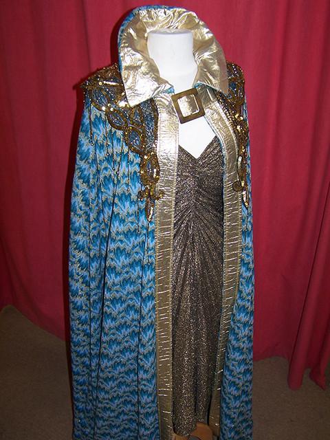 egyptian queen cleopatra costume blue and gold (HIRE ONLY)