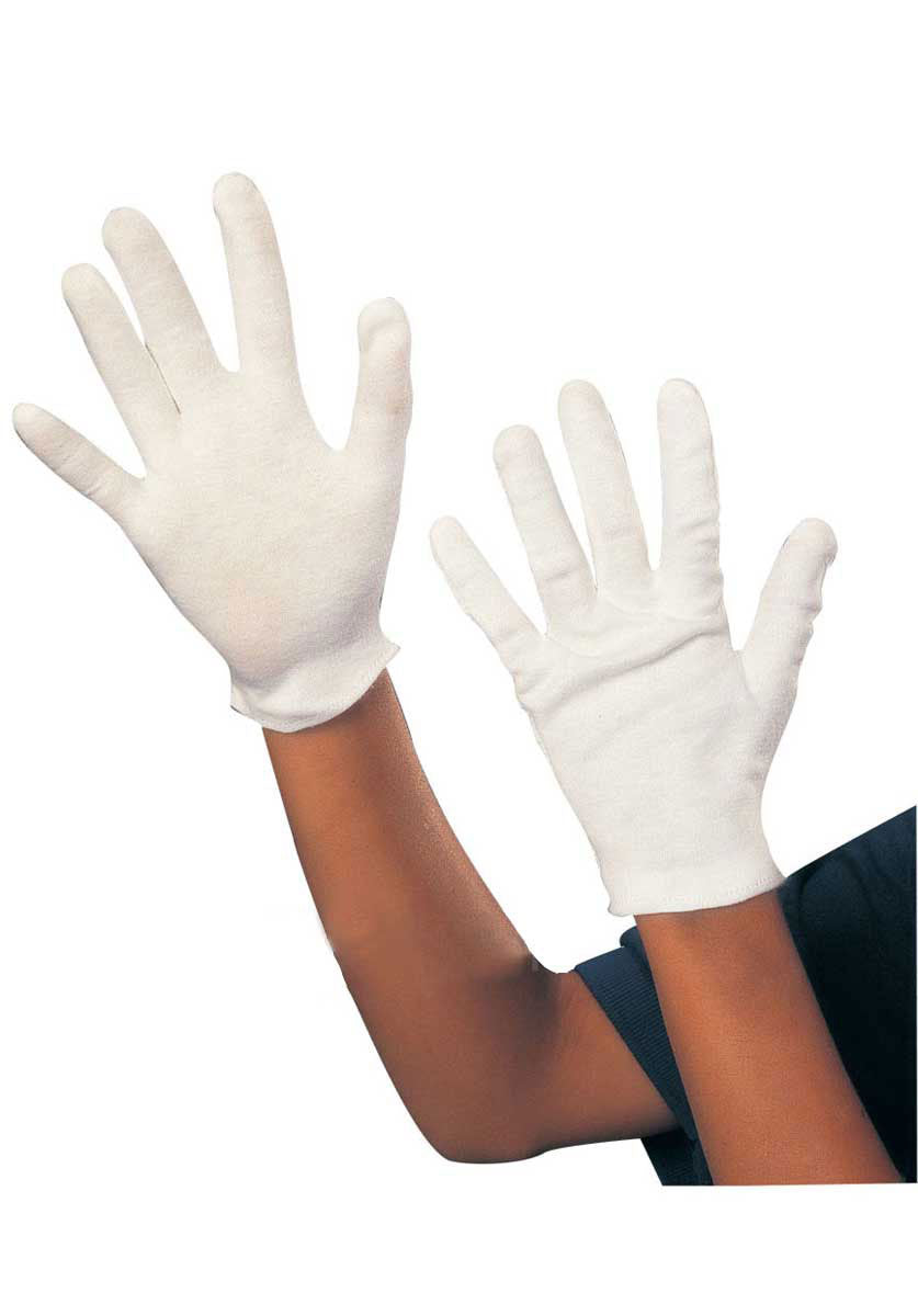 Children's White Cotton Gloves