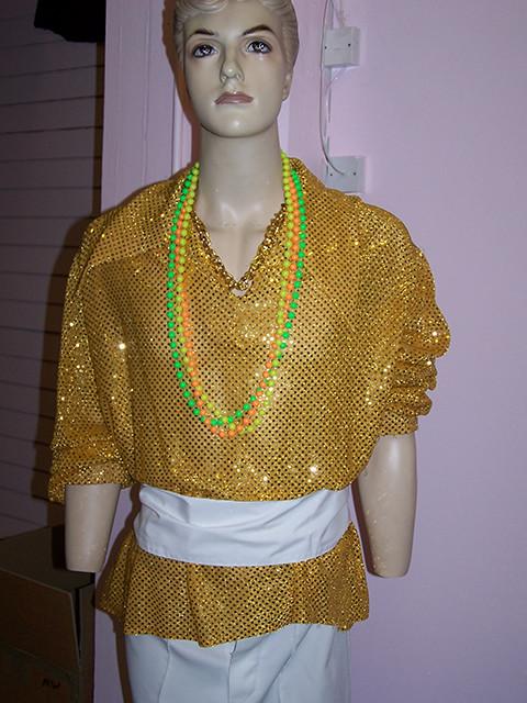 gold sequin carnival shirt (HIRE ONLY)