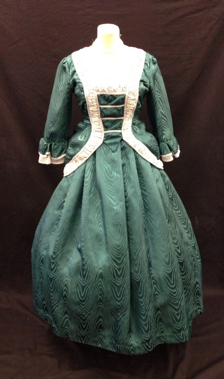 green top and skirt