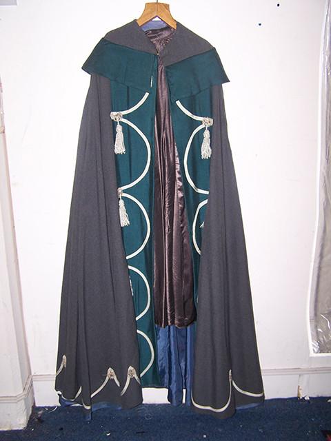 grey and blue wool cape (HIRE ONLY)