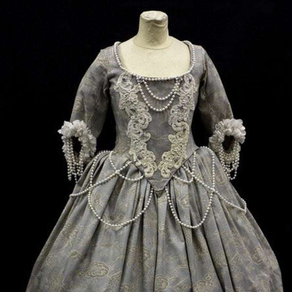 18th Century Dress in Pale Grey