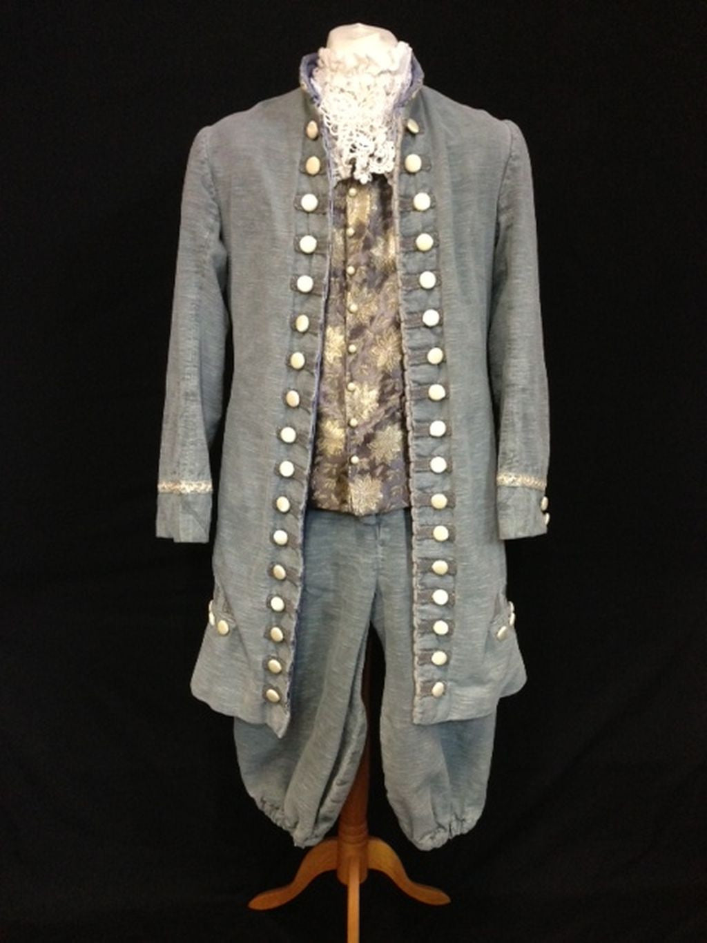 18th Century Court Gent in Grey and Blue (£70.00 HIRE ONLY)