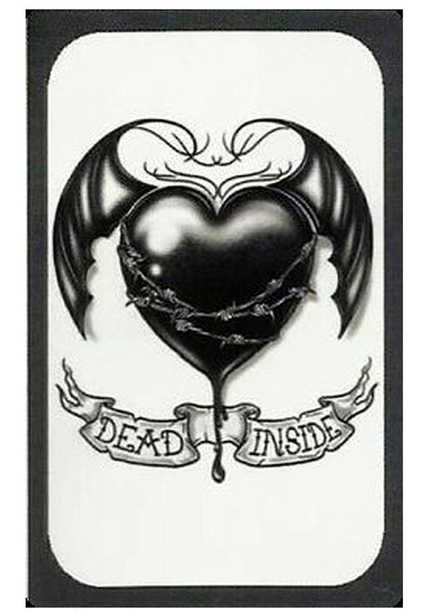Goth Dead Inside Temporary Tattoo