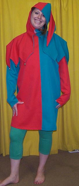 jolly medieval jester costume (HIRE ONLY)