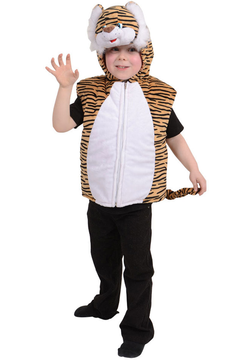 Tiger Gilet/Tabard Deluxe Kids Costume