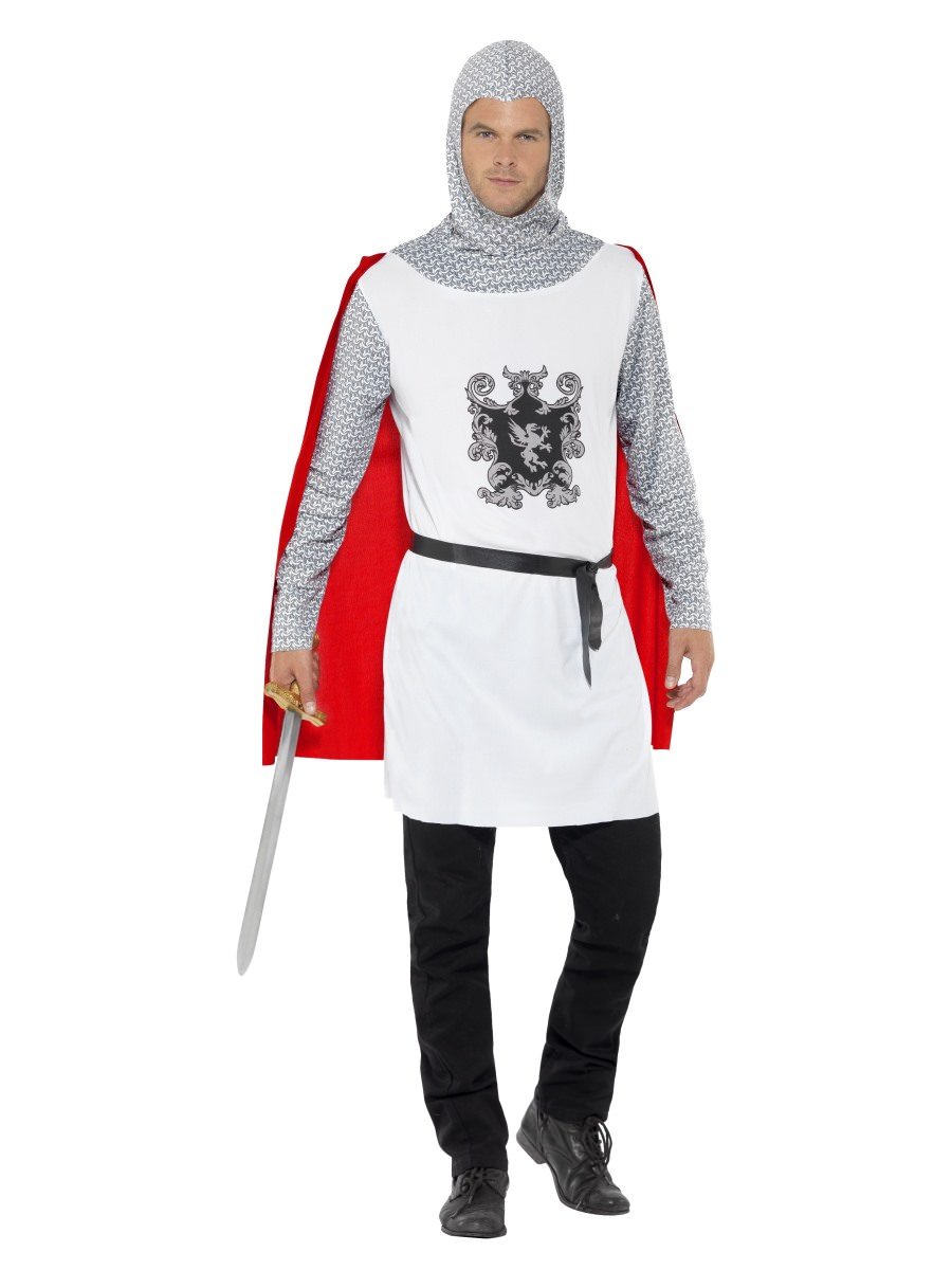 Knight Costume, Economy, White - XL