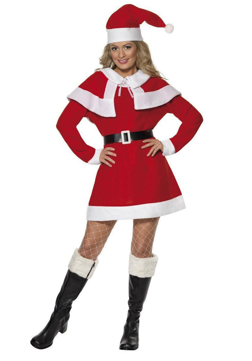 Miss Santa Fleece Costume, Red - S