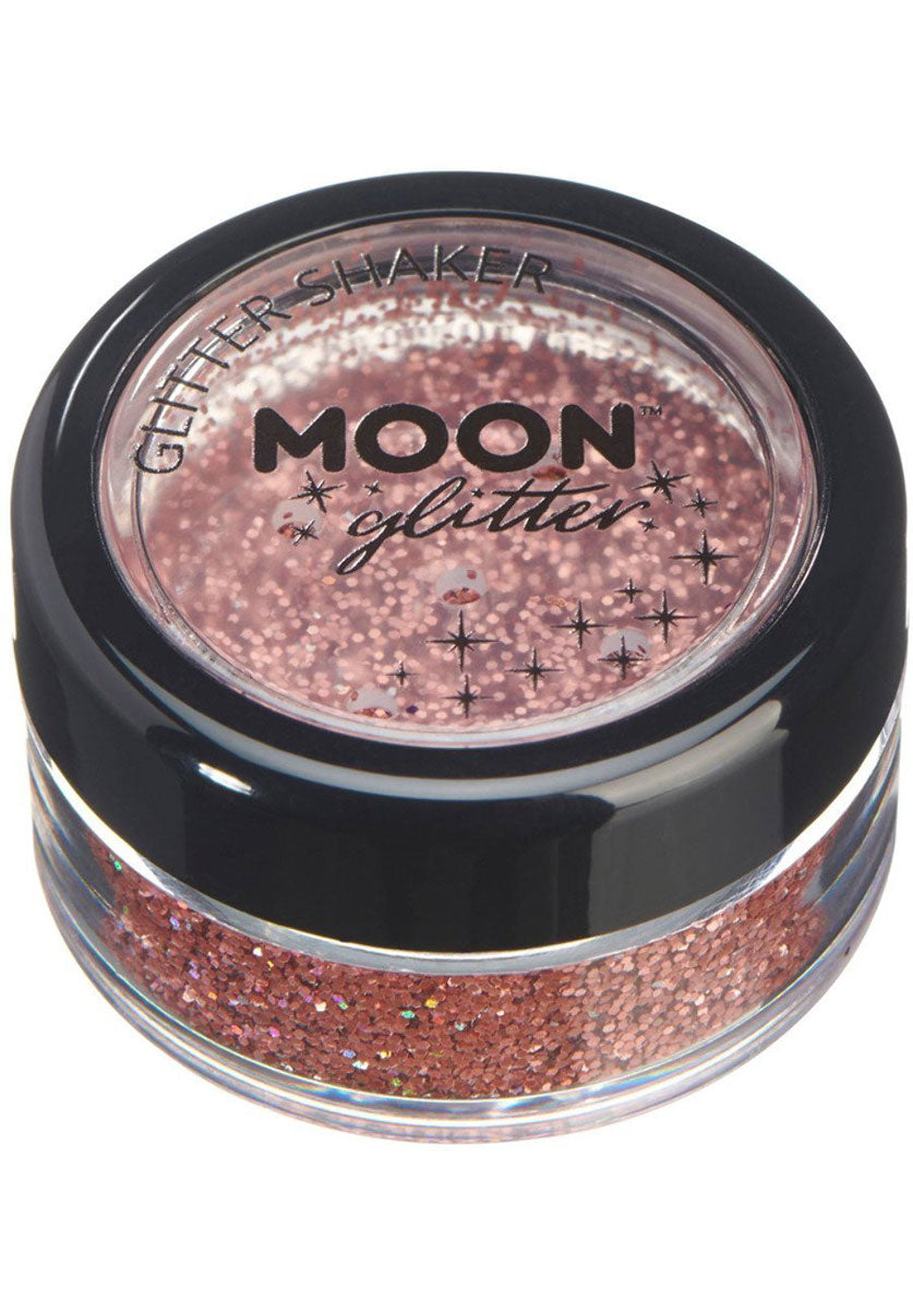 Moon Glitter Holographic Glitter Shakers, Rose Gol